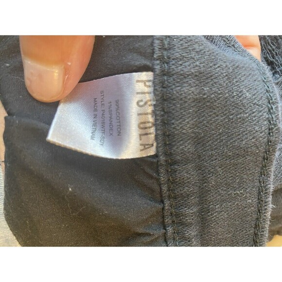 Pistola Women’s Black Distressed Denim Shorts Size 30 - Picture 5 of 5